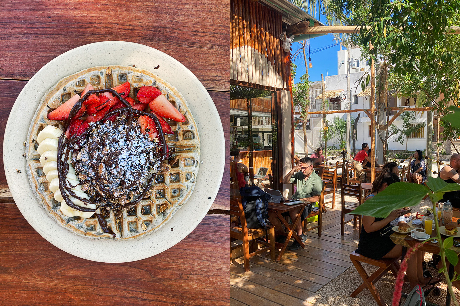 Chew & Lush-Best cafes for strong WiFi & yummy ‘healthy’ eats in Playa del Carmen featuring Le P’tit Shoux